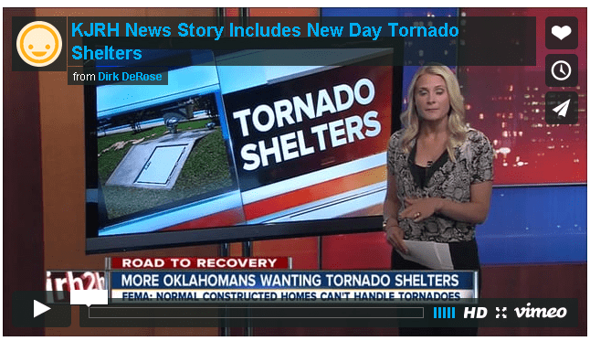 Tulsa's Channel 2 story includes New Day Tornado Shelter